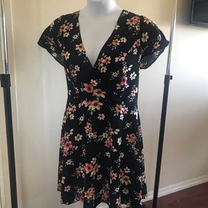 Forever21 Plus Black Springtime Floral Dress 1X